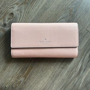 Kate Spade Pink Pebbled Leather Wallet